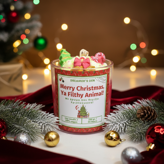 Merry Christmas Candle Enhanced